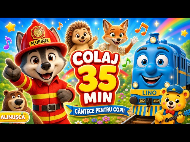 Colaj ALINUȘCA 35 MIN 🎶 | Pompierul Florinel, Trenul Lino și Prietenii | Cântece pentru Copii