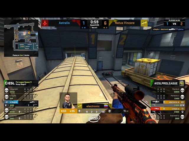 Electronic & s1mple beautiful 2v4 teamwork