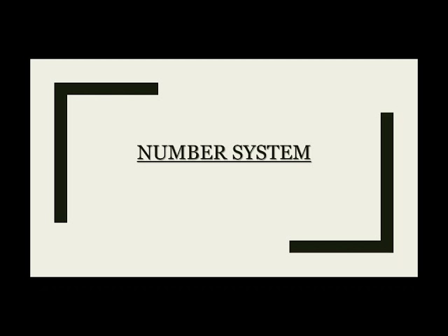 Number System (Computer Applications) (Class 7)