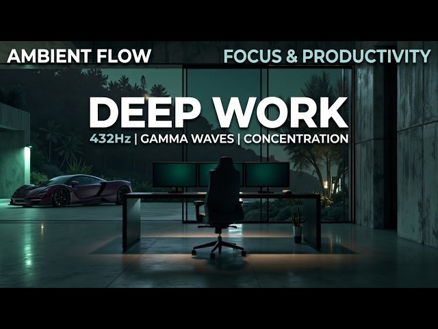 Deep Work Music For Maximum Concentration And High Performance Productivity In A Modern Dark Office