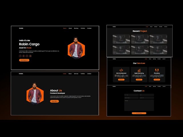 Build Complete Responsive Personal Portfolio Website using HTML,CSS & JavaScript