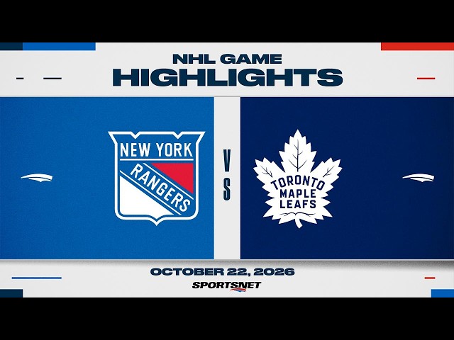 NHL Highlights | Rangers vs. Maple Leafs - October 22, 2026