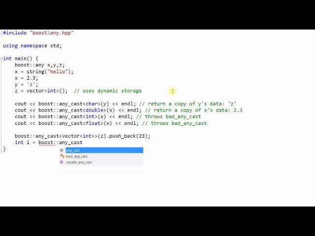 Boost Library #3: Any