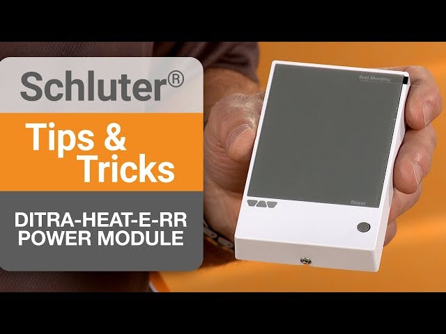 Tips on the DITRA-HEAT-E-RR Power Module