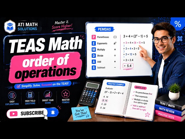 TEAS Math order of operations#mathtricks