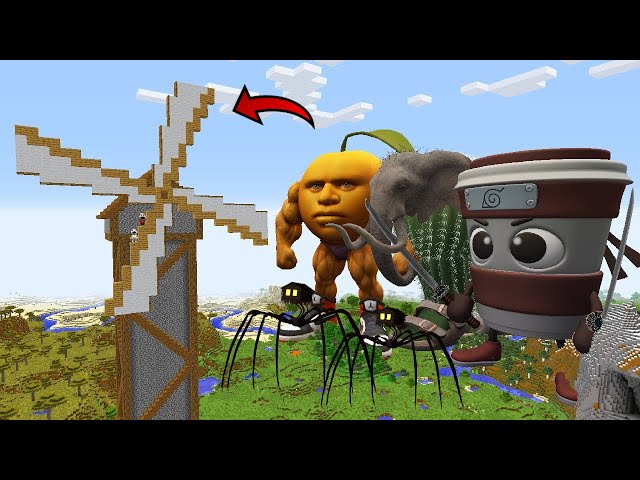 SURVIVING FROM MINI HOUSE HEAD AND BRAINROTS ARRIVAL 😱 in Minecraft - Gameplay - Coffin Meme