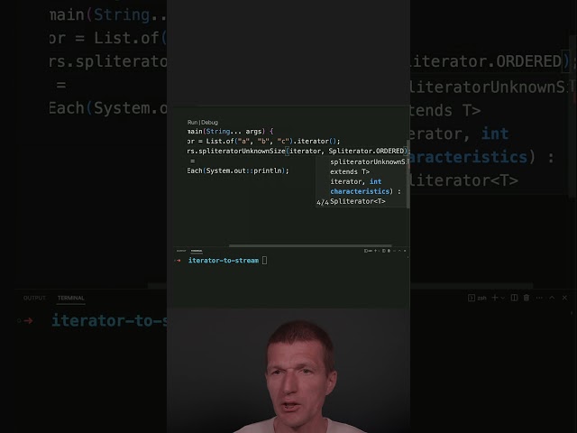 How To Convert an Iterator to a Stream #java #shorts