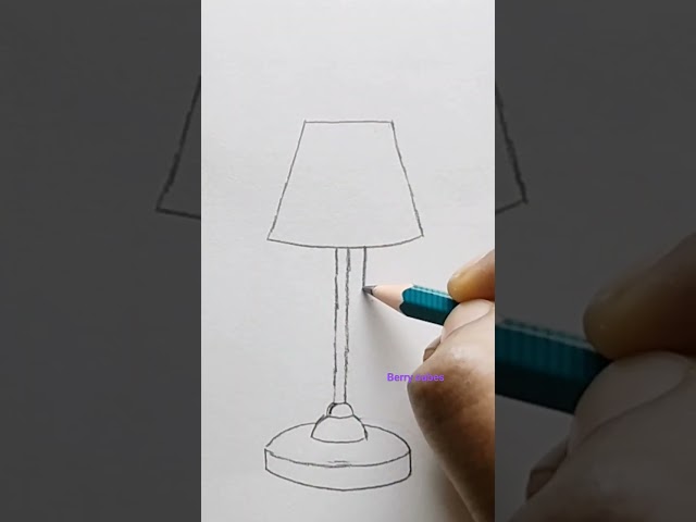Easy Drawing Tutorial #tablelamp#drawing #drawingforkidseasy #youtubeshorts #shorts