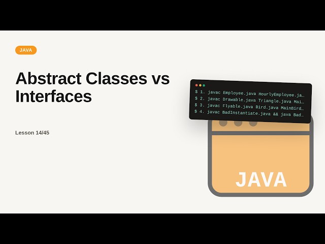 Abstract Classes vs Interfaces | Java Tutorial