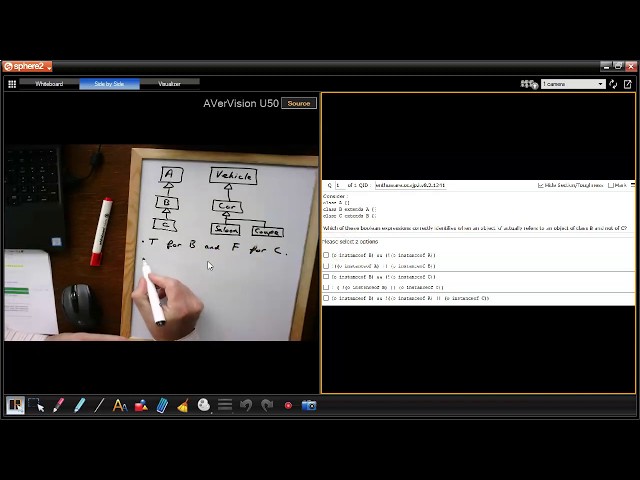 Java instanceof Tutorial with boolean logic.   (enthuware.ocajp.i.v8.2.1241)