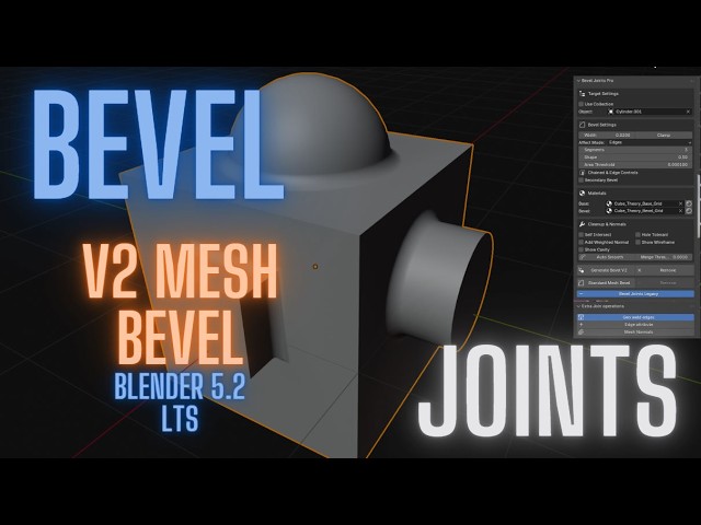 Bevel Joints FULL tutorial Blender 5.2