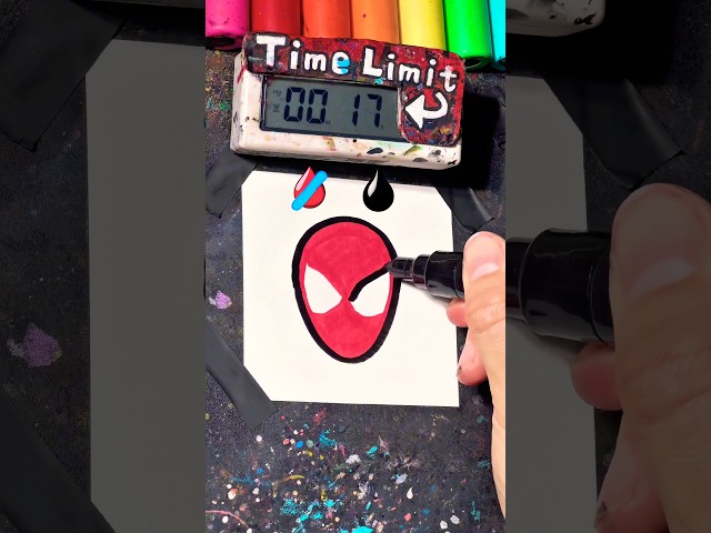 【ASMR】Drawing SpiderMan in 30Sec