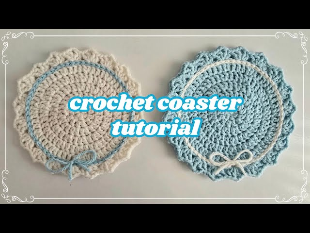 Crochet coaster tutorial ♡ | Beginner friendly coaster crochet | How to crochet coaster 💙