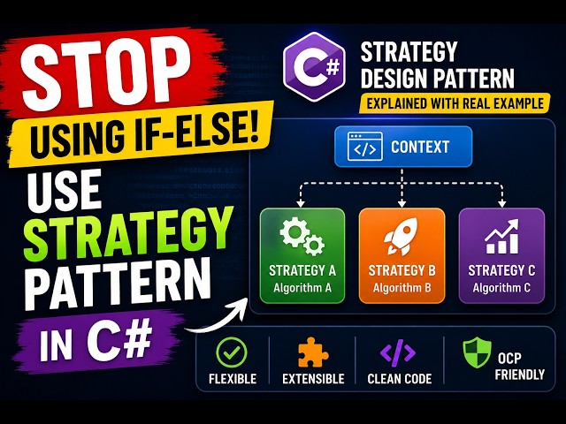 Strategy Design Pattern in C# | Step-by-Step Implementation with Real Example | Strategy vs If-Else