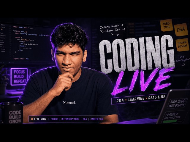 🔴 Live Coding Session | Project Work, Learning & Q&A