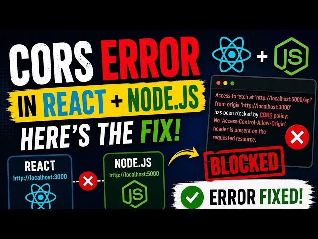 Fix CORS Error in React and Node.js