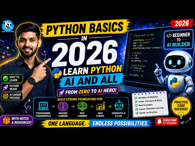 Python Basics in One Shot 🔥 | Complete Beginner Course for Freshers & Non-IT | KT Sessions