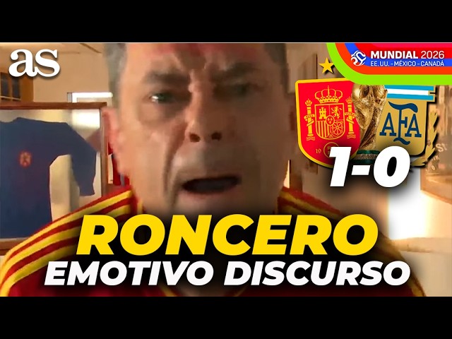 ¡VIVA ESPAÑA! El EMOTIVO DISCURSO de RONCERO tras ganar el MUNDIAL | ESPAÑA 1 - ARGENTINA 0