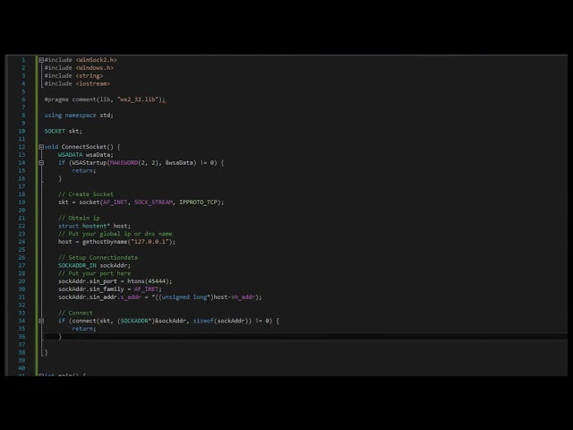 C++ TCP/IP Botnet Client - Speedcode