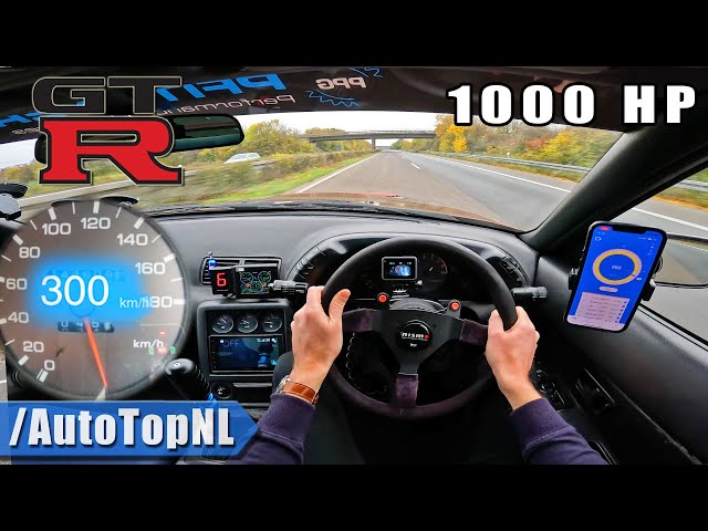 1000HP NISSAN GTR R32 *300KM/H* on AUTOBAHN [NO SPEED LIMIT] by AutoTopNL