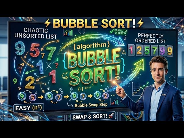 Bubble Sort Explained in 5 Minutes | Easy DSA Tutorial for Beginners