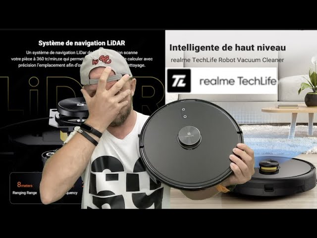 Realme Techlife robot aspirateur et lavage avec lidar et 3000pa à prix Realme