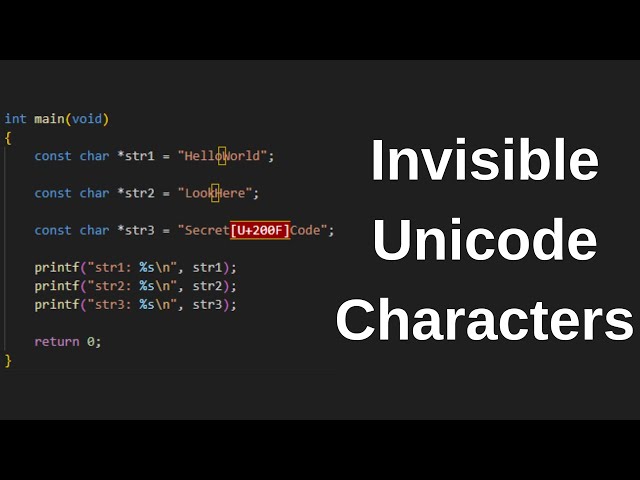 Invisible Unicode Characters