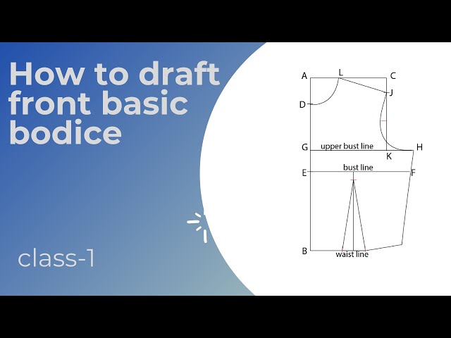 Front basic bodice block for beginners/ class-1 / pattern making