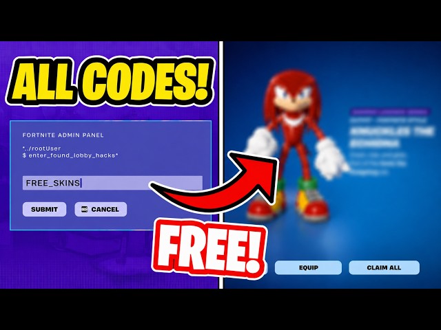 ALL ADMIN PANEL CODES IN FORTNITE! (HOW TO GET ALL FREE SKIN LOBBY HACK CODES)