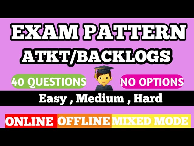 ATKT/Backlogs Exam Pattern | All Questions Compulsory | Rtmnu Backlog Exam Updates |