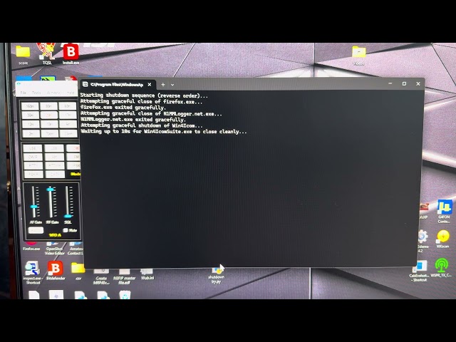 Python script shut down of station