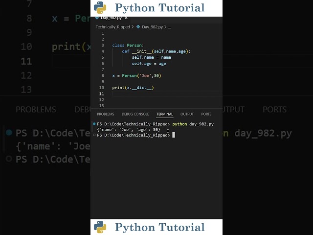 View Class Attributes as a Dictionary | Python Tutorial