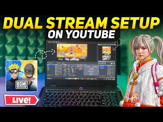 Live Stream Vertically And Horizontally on YouTube Using Obs Studio 🔥 Bgmi Dual Stream Setup