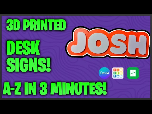 How To Design and 3D Print NAMEPLATES For FREE!