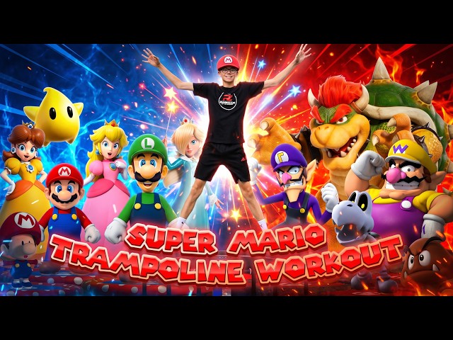 Trampoline Workout | Super Mario | PE Bowman