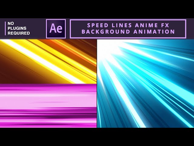 Speed Lines Anime FX Background in After Effects  | NoPlugin