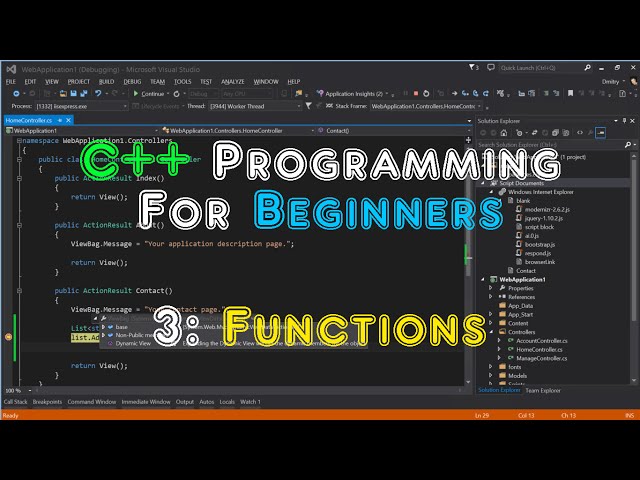 C++ Programming For Beginners - 3: Functions.