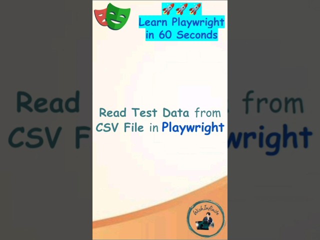 Playwright With TypeScript| Read Test data from CSV file | Parameterize Tests