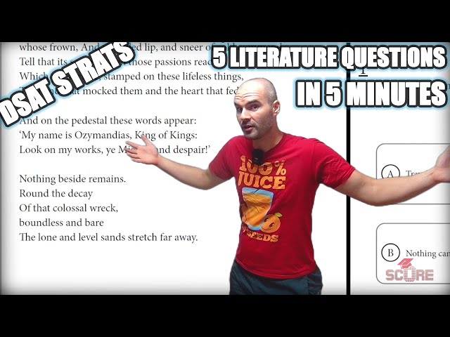 5 Literature and Poetry Questions in 5 Minutes | Digital SAT Literature and Poetry Strategy