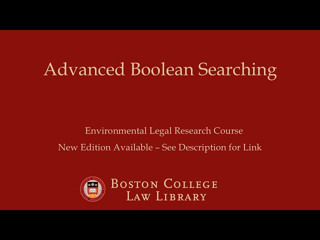 Advanced Boolean Searching (Env)