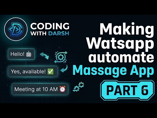 I am building a Whatsapp Auto Massging . #live #coding #project