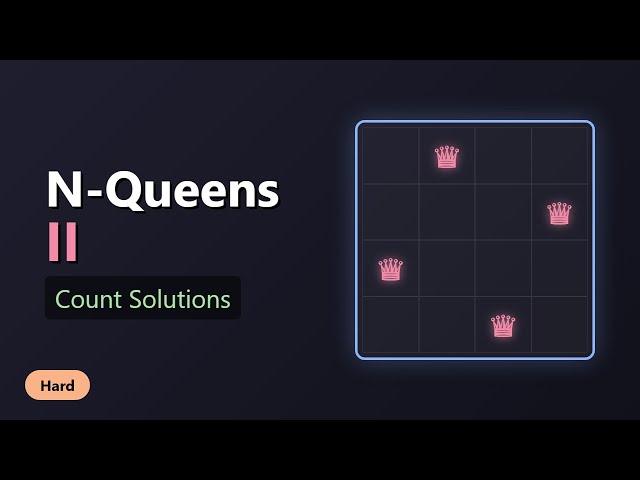 N-Queens II Solution Explained - Count Valid Placements (LeetCode Hard)