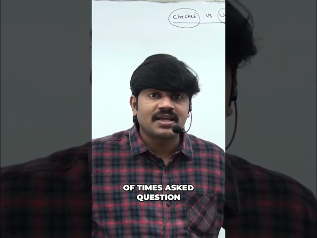 Java Interview: Checked vs Unchecked Exceptions Explained #shorts