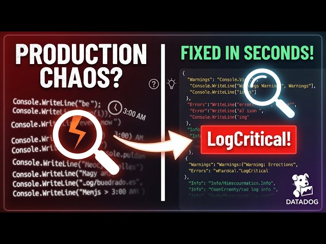 Stop Debugging Blindly! Master Structured Logging in C# .NET Core & Datadog | Troubleshooting