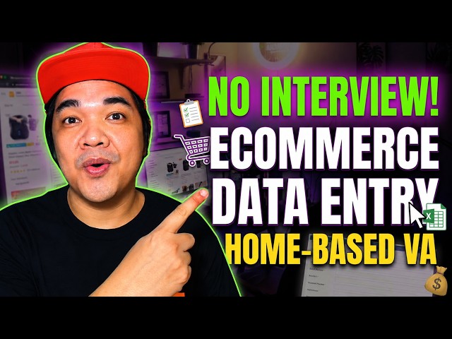 Ecommerce Data Entry  No Interview Home Based VA Job For Beginner