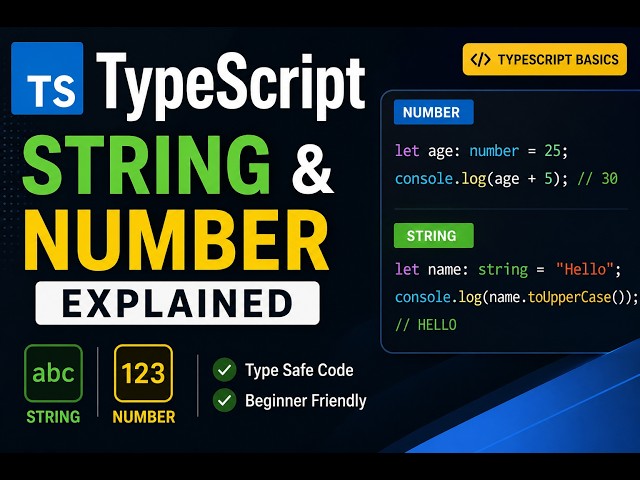 TypeScript String and Number Datatype Explained for Beginners