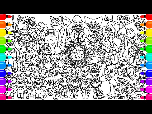 Poppy Playtime New Big Coloring Pages | Color all the BOSSES from all Chapters