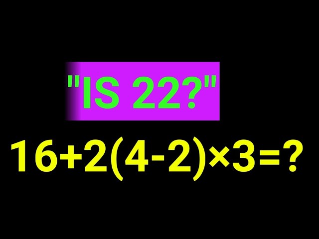 The Most Confusing Math Problem Ever!