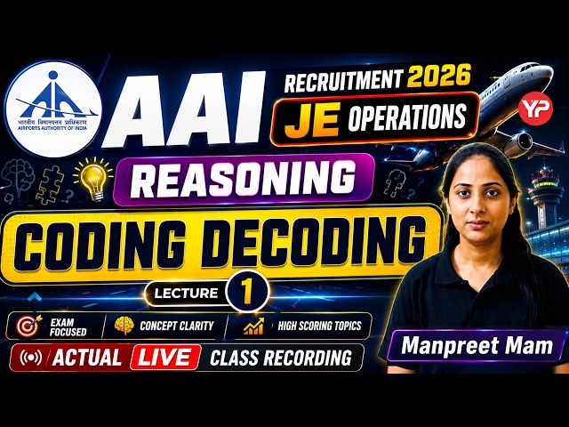 Reasoning(Coding Decoding) Lec-1 for AAI Junior Executive Operations Recruitment Preparation 2026