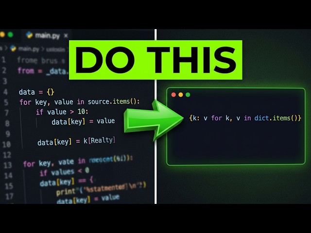 Python Dictionary Comprehension Explained in One Video Dict Comprehension for Beginners with Example